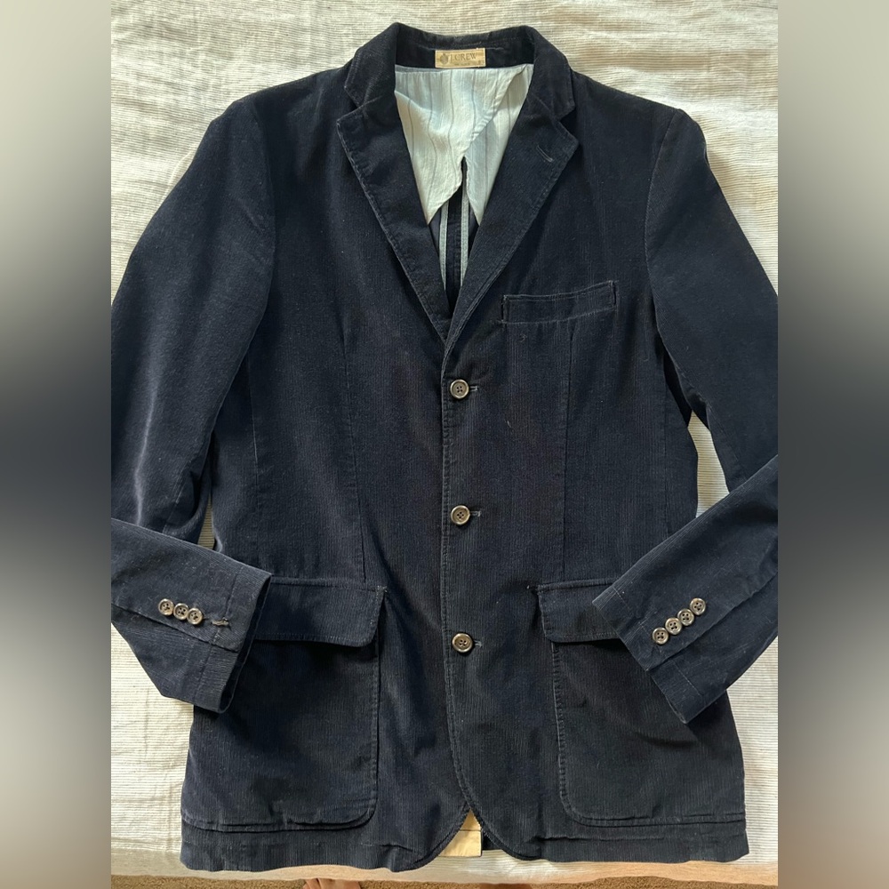J.Crew Vintage Navy Corduroy Clayton Blazer